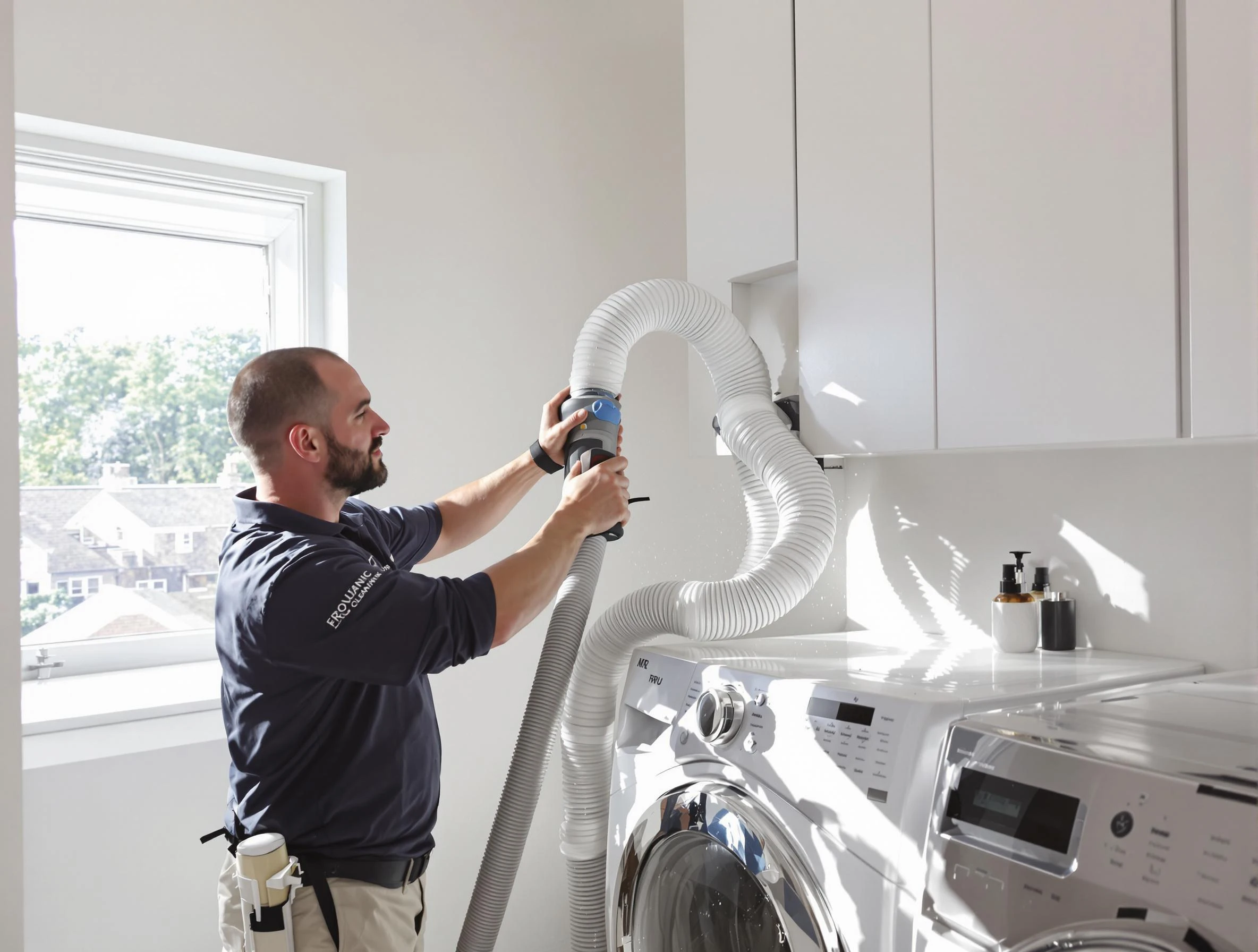 Certified Pinson Dryer Vent Cleaning technician performing dryer vent cleaning in Pinson