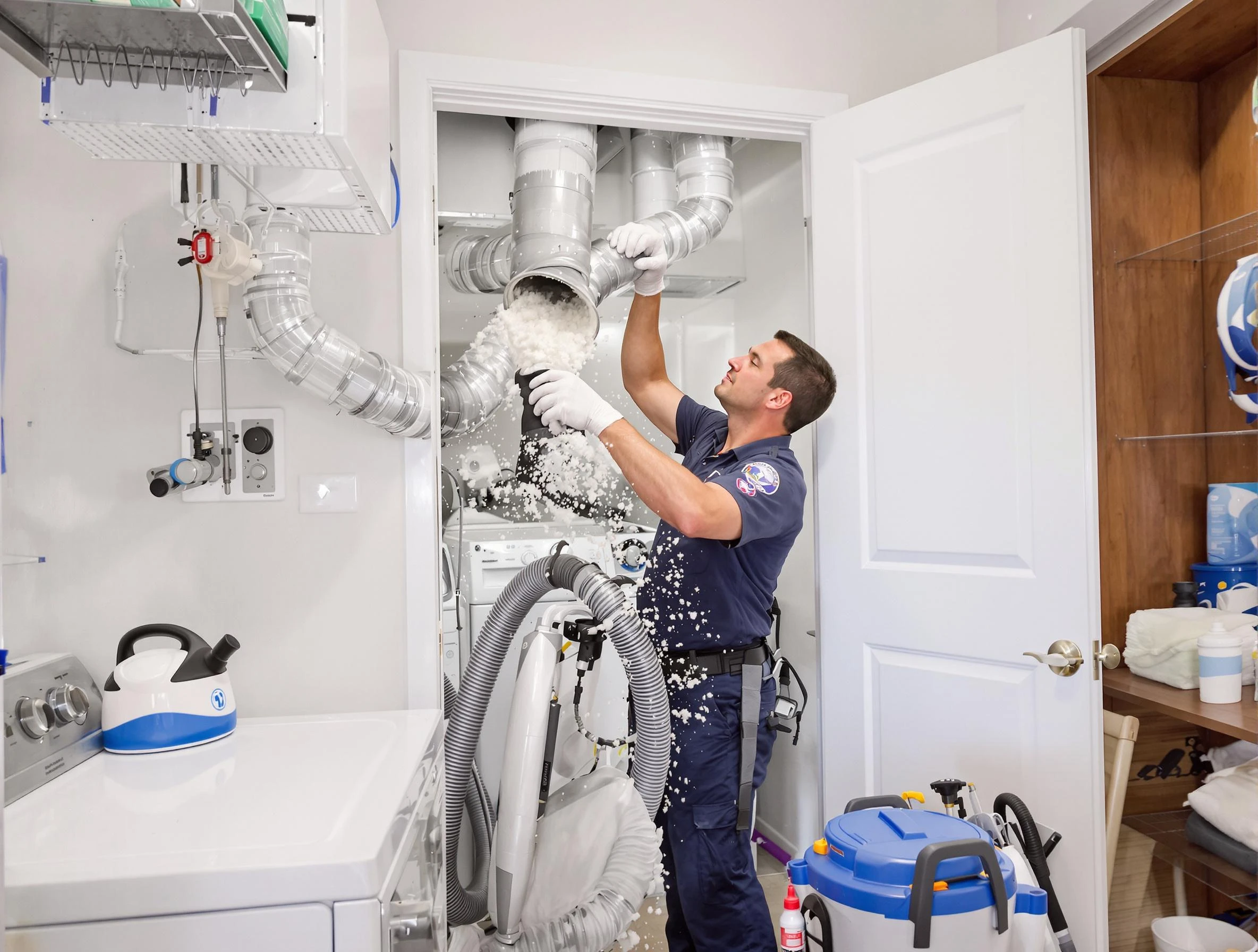 Pinson Dryer Vent Cleaning technician delivering thorough residential dryer vent cleaning service in Pinson